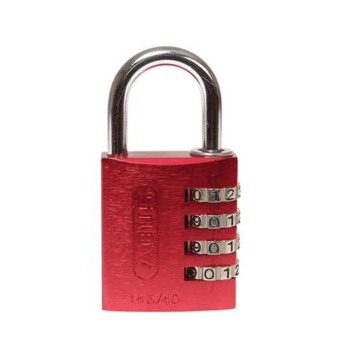 145/40 40mm Aluminium Combination Padlock Red 48829