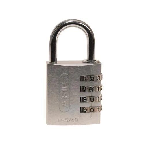 145/40 40mm Aluminium Combination Padlock Silver 49543
