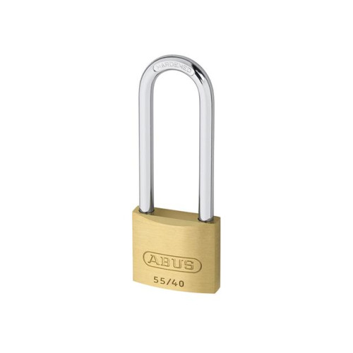 55/40HB63 40mm Brass Padlock 63mm Long Shackle Carded