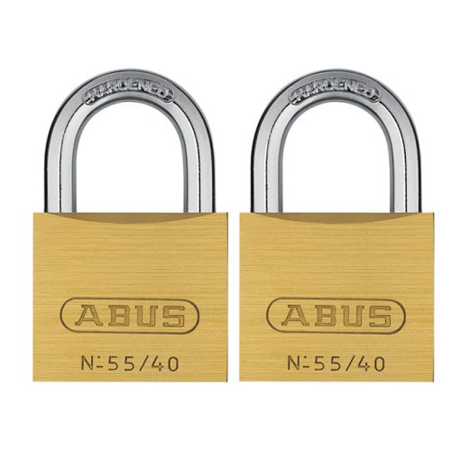 55/40 40mm Brass Padlocks Twin