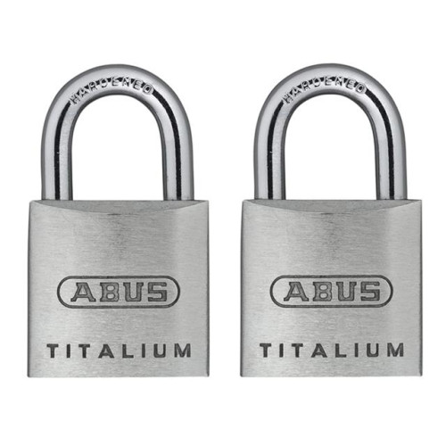 64ti/20 Titalium Padlock 20mm Carded Twin Pack