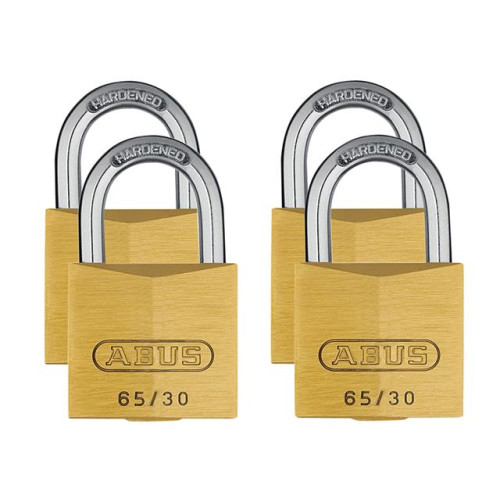 65/30 30mm Brass Padlock Quad Pack 33664