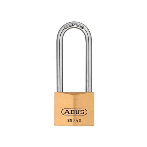 85/40 40mm HB63 Brass Padlock 63mm Long Shackle Carded