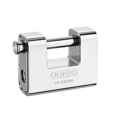 92/80 80mm Monoblock Brass Body Shutter Padlock Keyed 8522