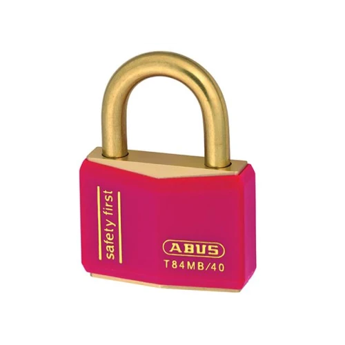 T84MB/40 40mm Red Safety First Rustproof Padlock Keyed 8404
