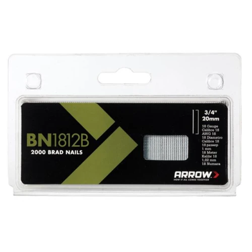 BN1812B Head Brad/ Nails Pack 2000 20mm Brown