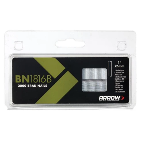 BN1816B Head Brad/ Nails Pack 2000 25mm Brown