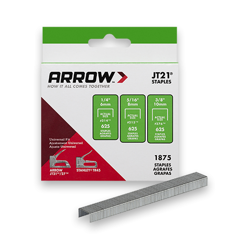 Staples for JT21 T27 Box 5000 6mm - 1/4in