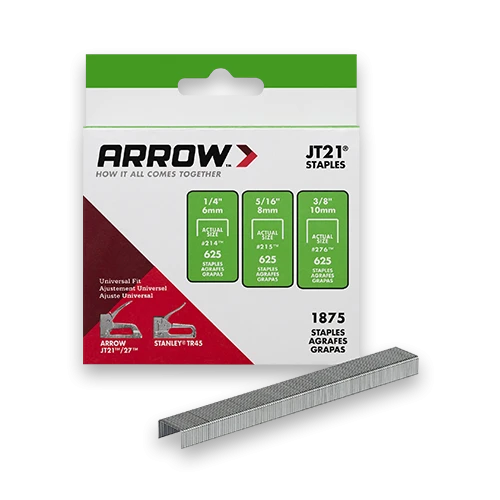 Staples for JT21 T27 Box 5000 6mm - 1/4in