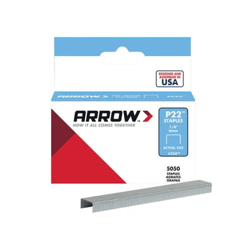 P22 Staples Box 5000 6mm- 1/4in