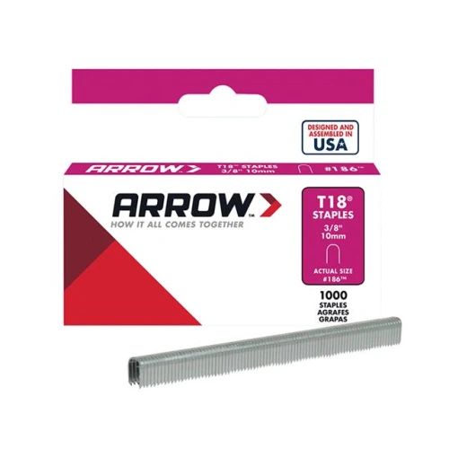 T18 Staples 10mm (3/8in) Box 1000