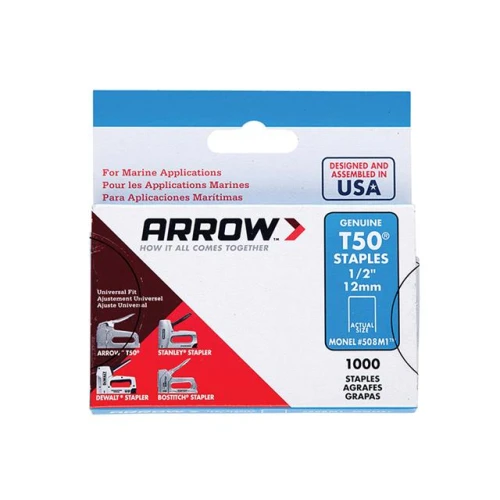 T50M 508m Monel staples (1000) 12mm - 1/2in