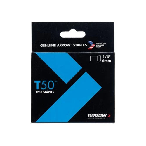 T50 Staples Box 5000 6mm - 1/4in