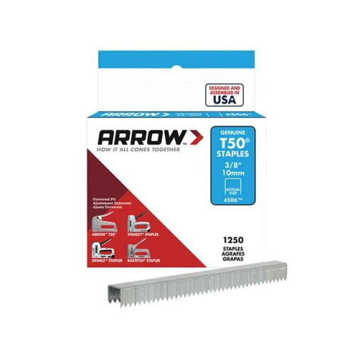 T50 Staples Box 1250 10mm - 3/8 inch