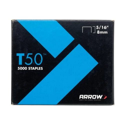 T50 Staples Box 5000 8mm - 5/16in