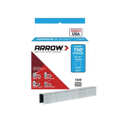 T50 Staples Box 1250 14mm - 9/16 inch
