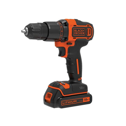 Black & Decker BCD700S1K 2 Gear Hammer Drill 18V 1 x 1.5Ah Li-ion