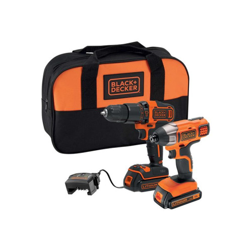 Black & Decker BCK25S2S Twin Kit 18V 2 x 1.5Ah Li-ion
