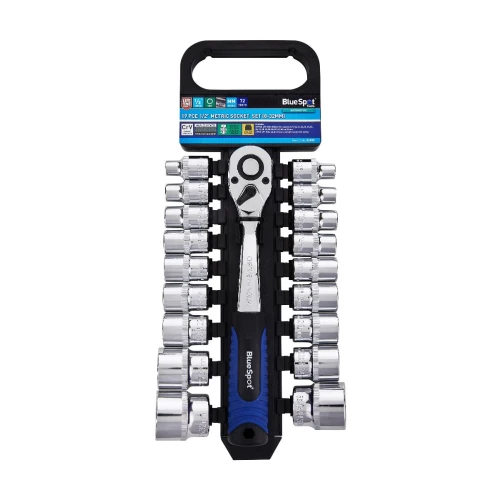 Bluespot Tools 19 pce 1/2" Drive Metric Socket Set (8-32mm)