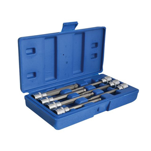 Blue Spot Tools Extra Long 3/8in Square Drive Hex Ball Bit Sockets 7 Piece