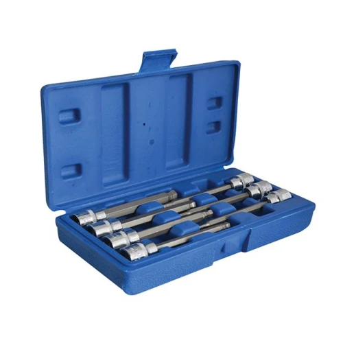 Blue Spot Tools Extra Long 3/8in Square Drive Hex Ball Bit Sockets 7 Piece