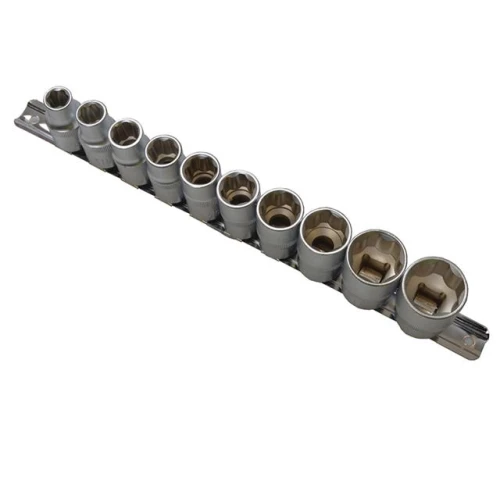 Blue Spot Tools Sockets On Rail 10 Piece 1/2In Drive