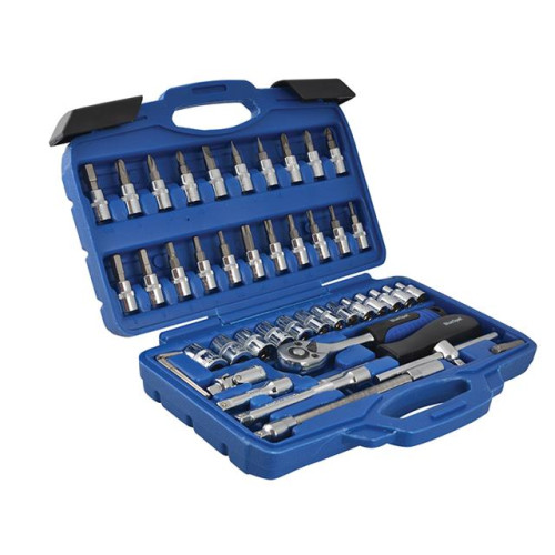 Blue Spot Tools 1/4in Square Drive Socket & Bit Set 46 Piece
