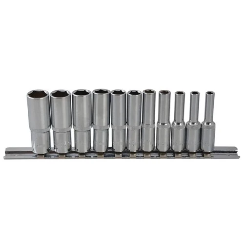 Blue Spot Tools Deep Socket Set of 11 Metric 1/4in Square Drive