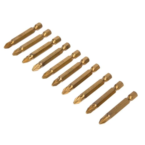 Blue Spot Tools Titanium Coated Screwdriver Bits PZ2 50mm Pack of 10