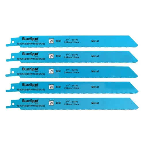 Bluespot Bi-Metal Reciprocating Saw Blade 240mm x 5 TPI Pack of 5
