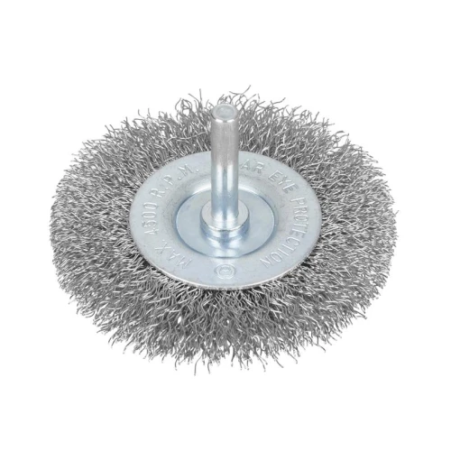 Bluespot Flat Steel Wire Wheel Brush 75mm x 6mm Arbor