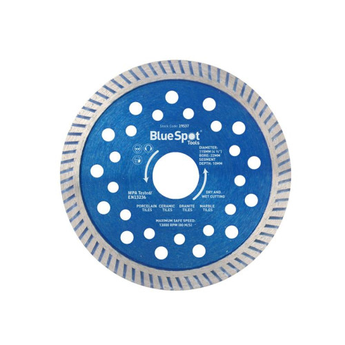 Bluespot Turbo Cutting Disc 115 x 22mm