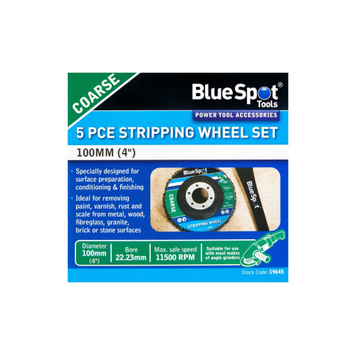 Bluespot Tools 5pc 100mm 4" Rust Remover