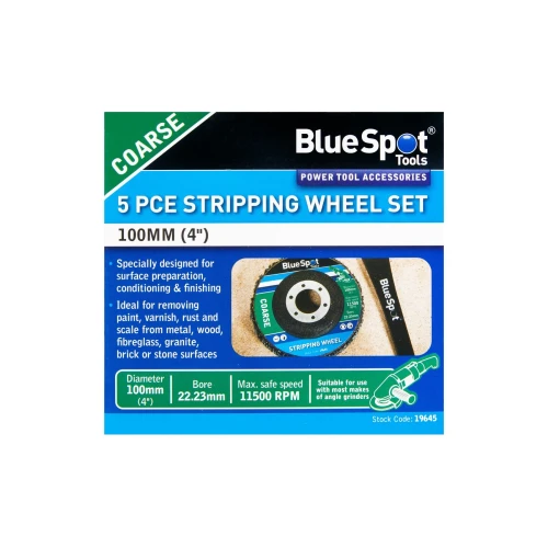 Bluespot Tools 5pc 100mm 4" Rust Remover