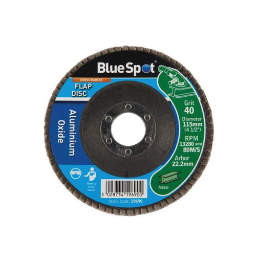 Blue Spot Tools Sanding Flap Disc 115mm 40 Grit
