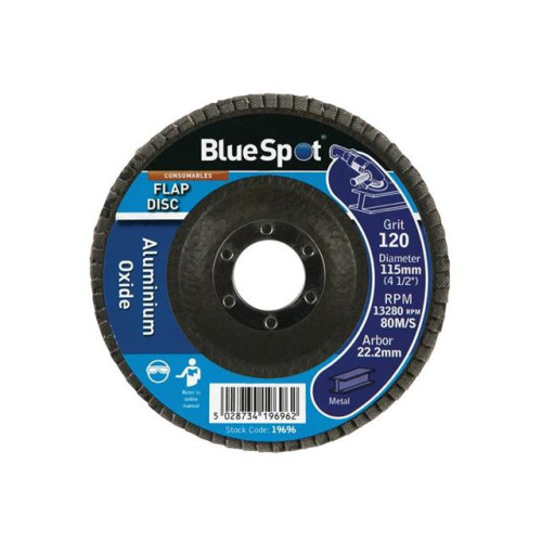 Blue Spot Tools Sanding Flap Disc 115mm 120 Grit