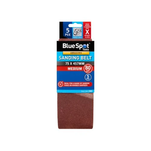 Bluespot Tools 75mm x 457mm Sanding Belt 80 Grit