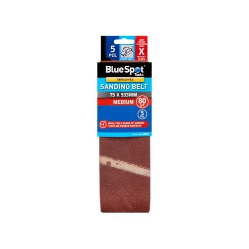 Bluespot Tools 75mm x 533mm Sanding Belt 80 Grit