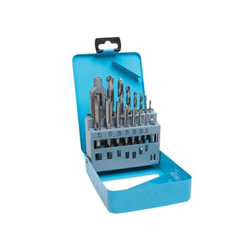 Blue Spot Tools 15PCE Drill and Tap Set in Tin (M3-M12)