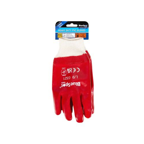 Blue Spot Tools Heavy Duty PVC Gloves Large packaged