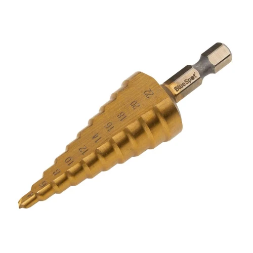 Bluespot HSS 1/4in Hex Shank Step Drill 4-22mm