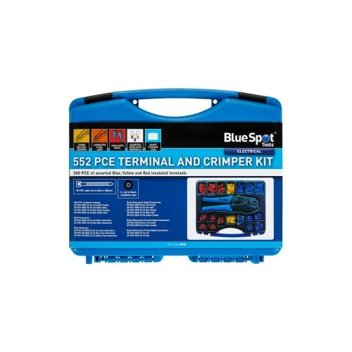 Bluespot Tools 552 Piece Terminal and Crimper Kit