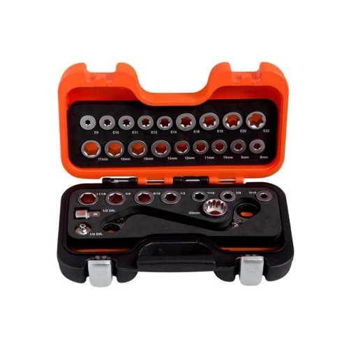 Bahco S Type Ratchet Ring Wrench & Adaptor Set, 29 Piece