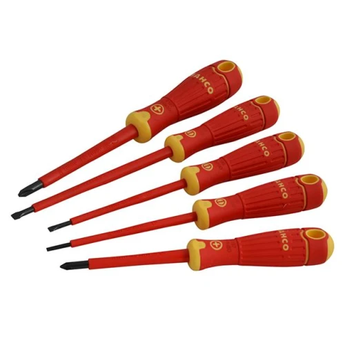 Bahco BAHCOFIT Insulated Scewdriver Set of 5 Slotted / Phillips