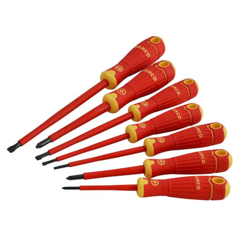 Bahco BAHCOFIT Insulated Screwdriver Set of 7 Slotted / Phillips