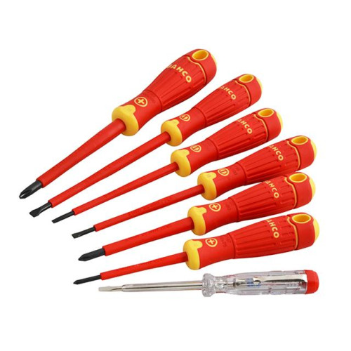 Bahco BAHCOFIT Insulated Screwdriver Set of 7 Slotted / Phillips