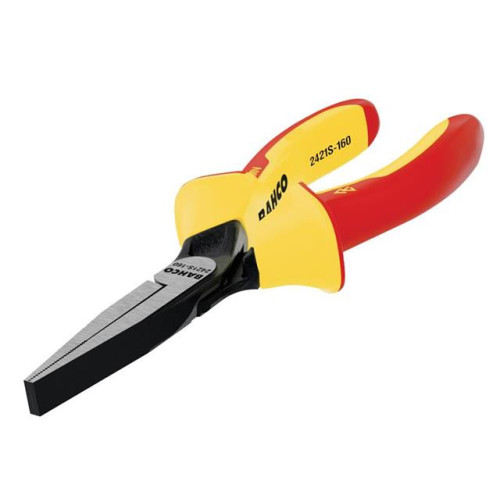 Bahco 2421S ERGOâ„¢ Insulated Flat Nose Pliers 160mm (6.1/4in)