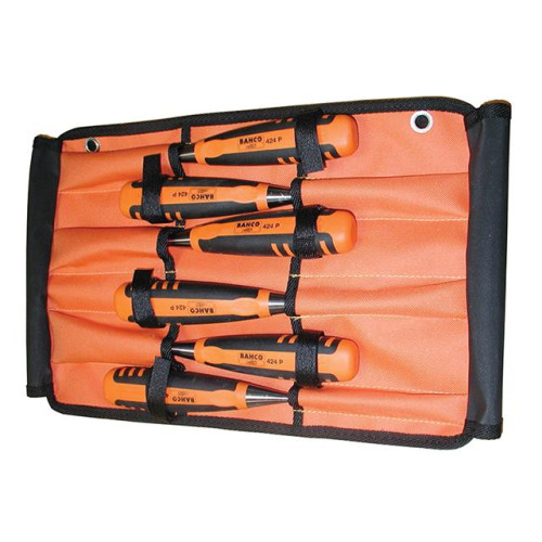 Bahco Bevel Edge Chisel Set (6) In Roll 424-P 6-ROL