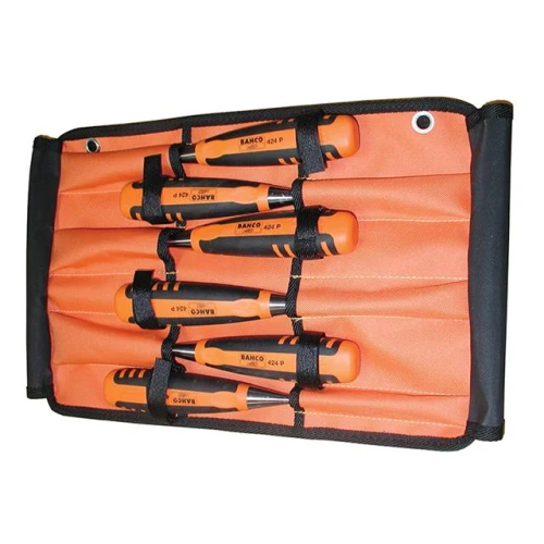 Bahco Bevel Edge Chisel Set (6) In Roll 424-P 6-ROL