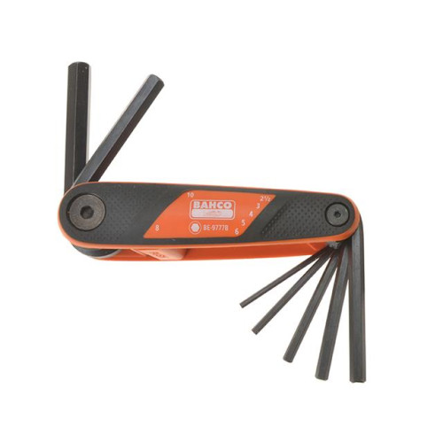 Bahco Hexagon Key Folding Set of 7 2.5mm-10mm